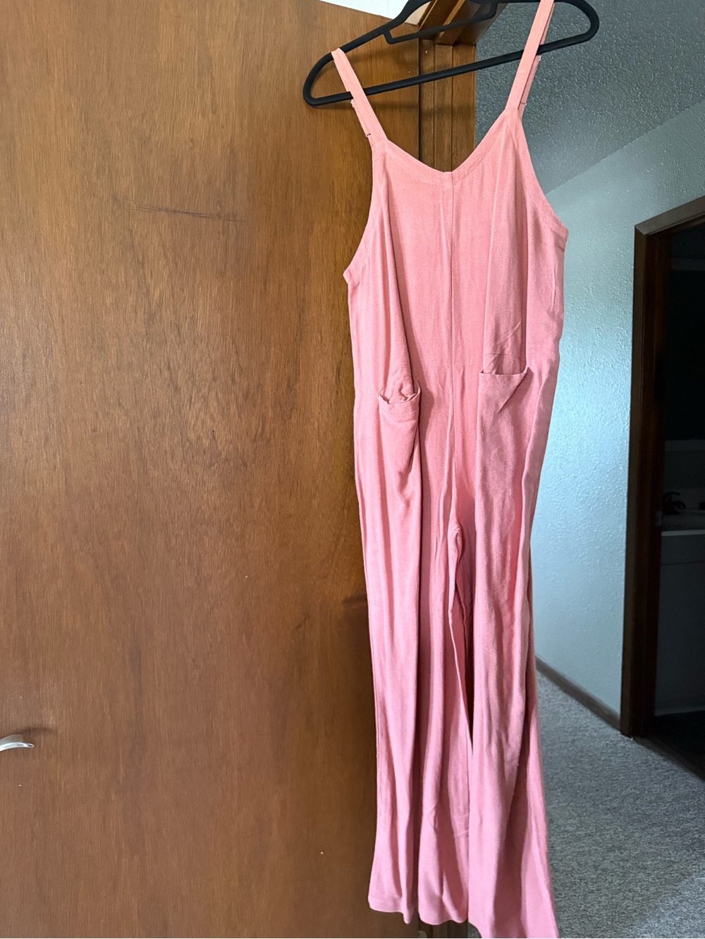 Mauve Sleeveless Jumpsuit with Adjustable Straps